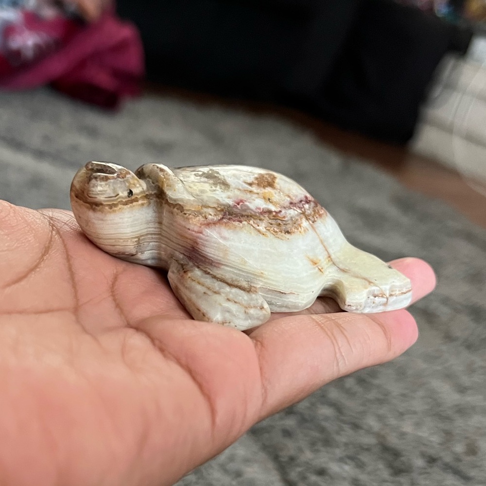 Hand Carved Marble Sea Turtle